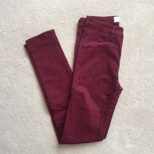 Maroon Jeans